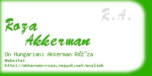 roza akkerman business card